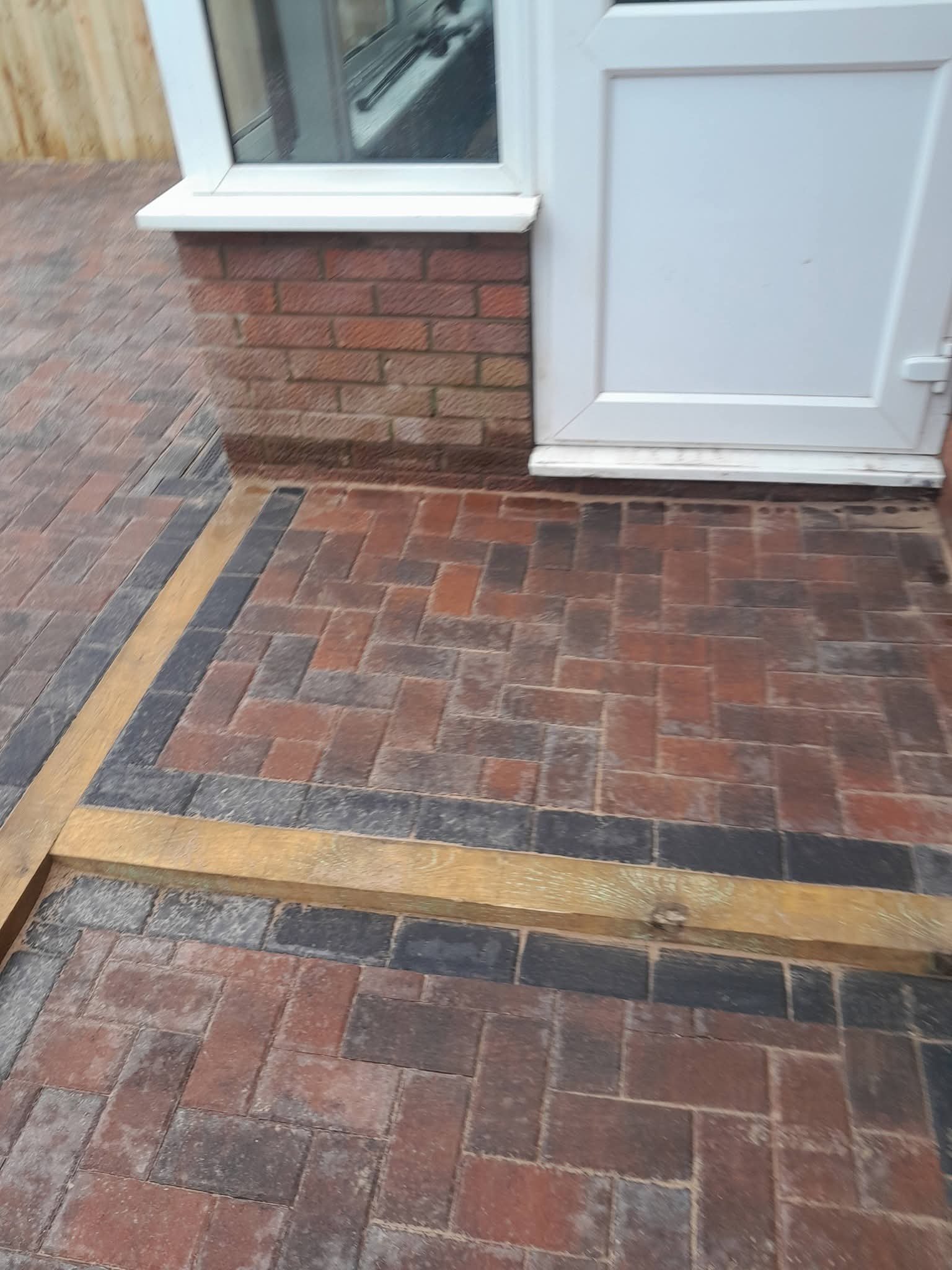 Block paving path